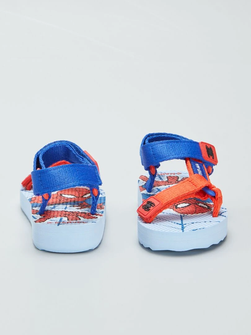 Sandales avec sangles à scratch 'Spiderman'   bleu