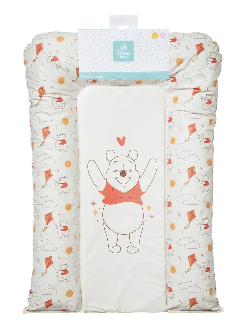 Matelas à langer Flocons Winnie Rétro   Bleu Jaune