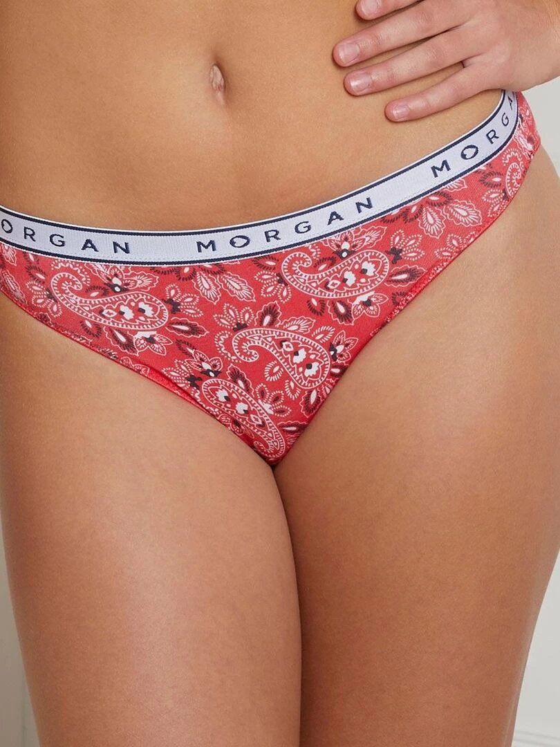 Slip en coton ISA Morgan Rouge