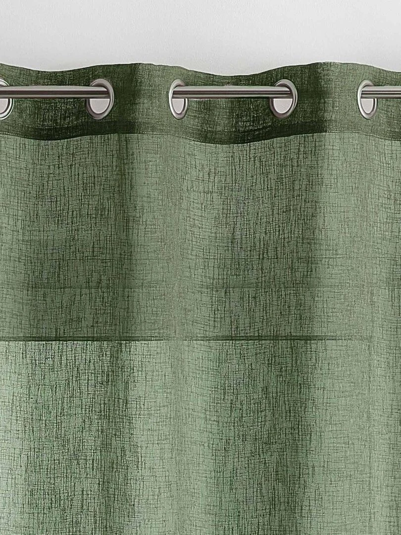 Voilage tamisant en étamine unie   Vert olive