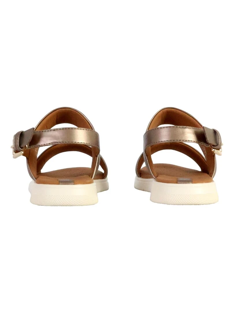 Sandale Cuir Geox Dandara Geobuck Suede   Beige