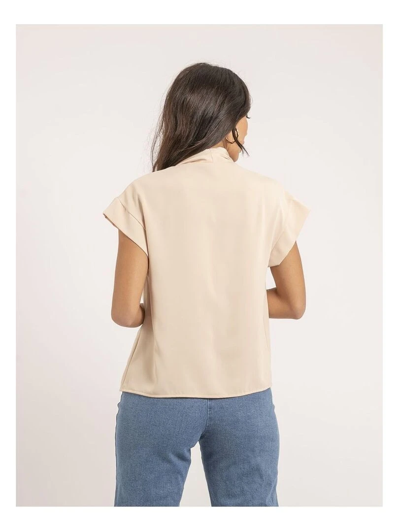 Blouse col V FATNA   Beige