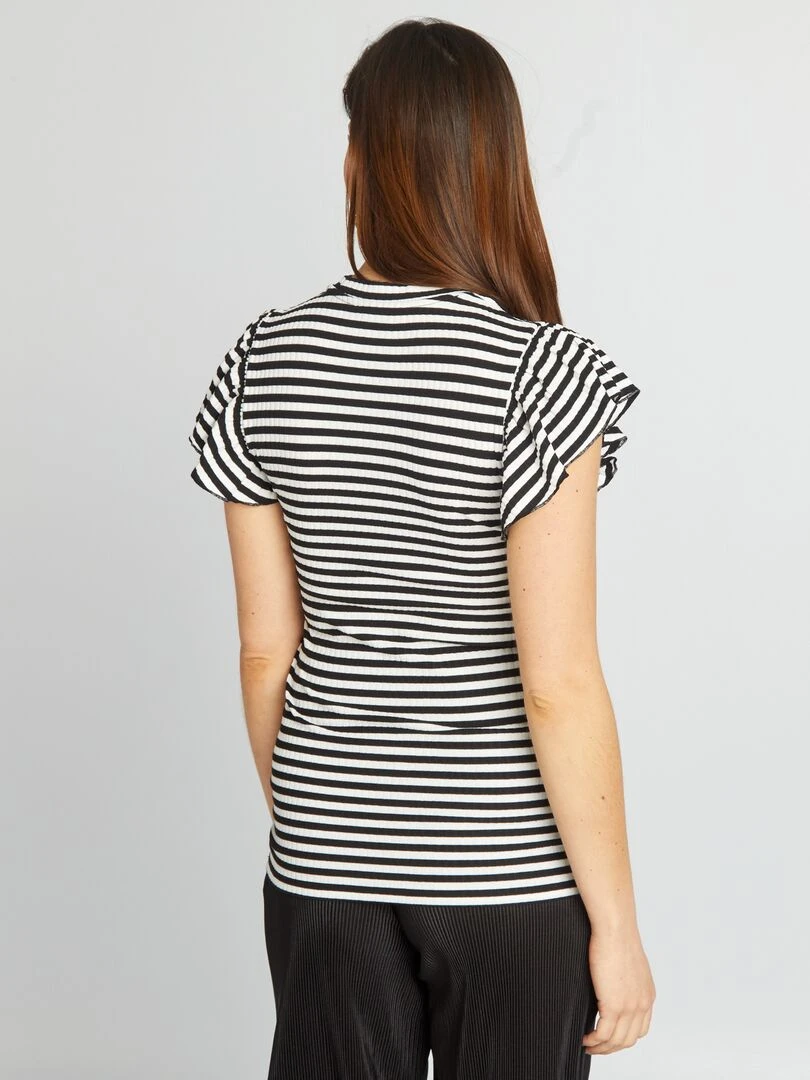 T shirt d'allaitement 'Only'   Noir/Blanc