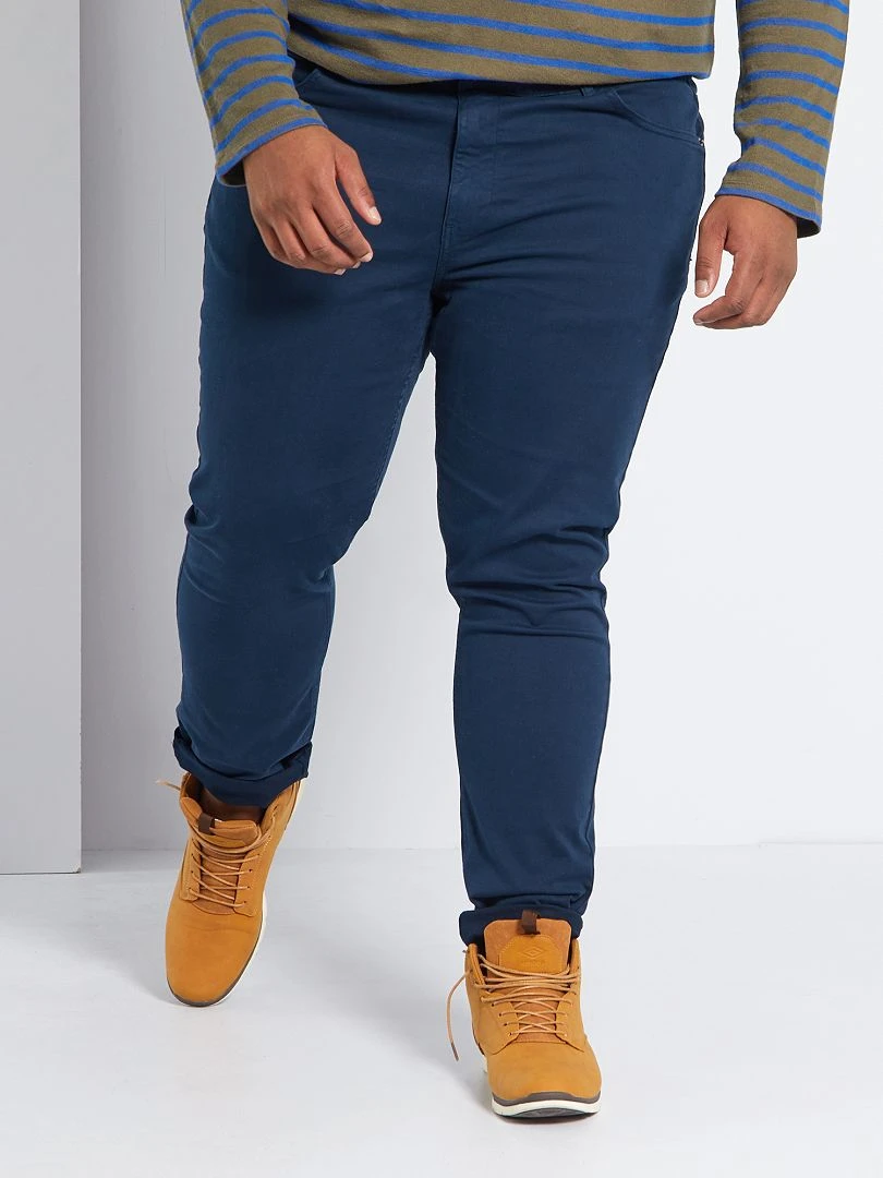 Pantalon slim L34 bleu marine