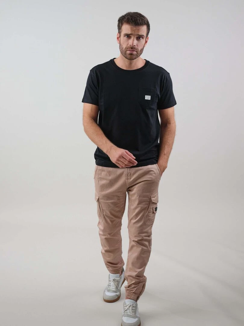 T shirt en coton bio 'Deeluxe' Noir