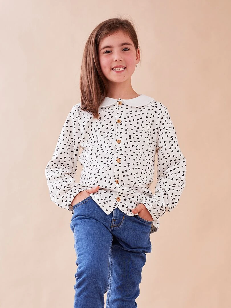 Blouse à pois Noukie's Bleu