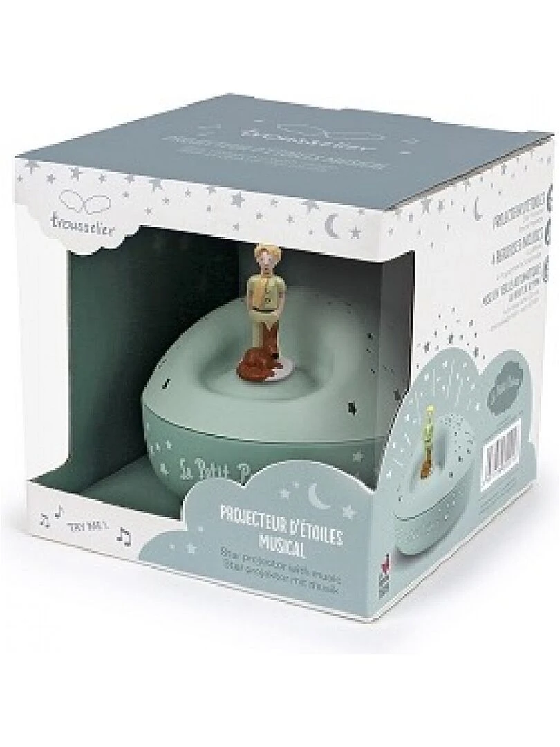 Veilleuse projecteur d'étoiles musical Le Petit Prince (12 cm)   Vert d'eau