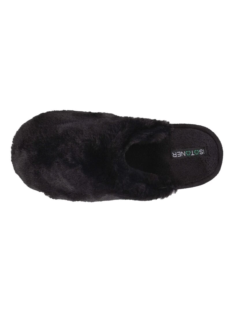 Chaussons mules recyclées Femme Noir Noir