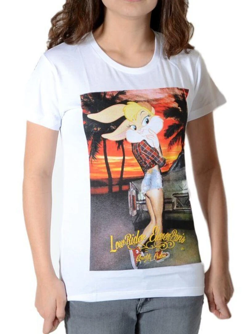 Tee Shirt Little Eleven Paris Wimp SS Mixte garçon  fille   Blanc   Blanc