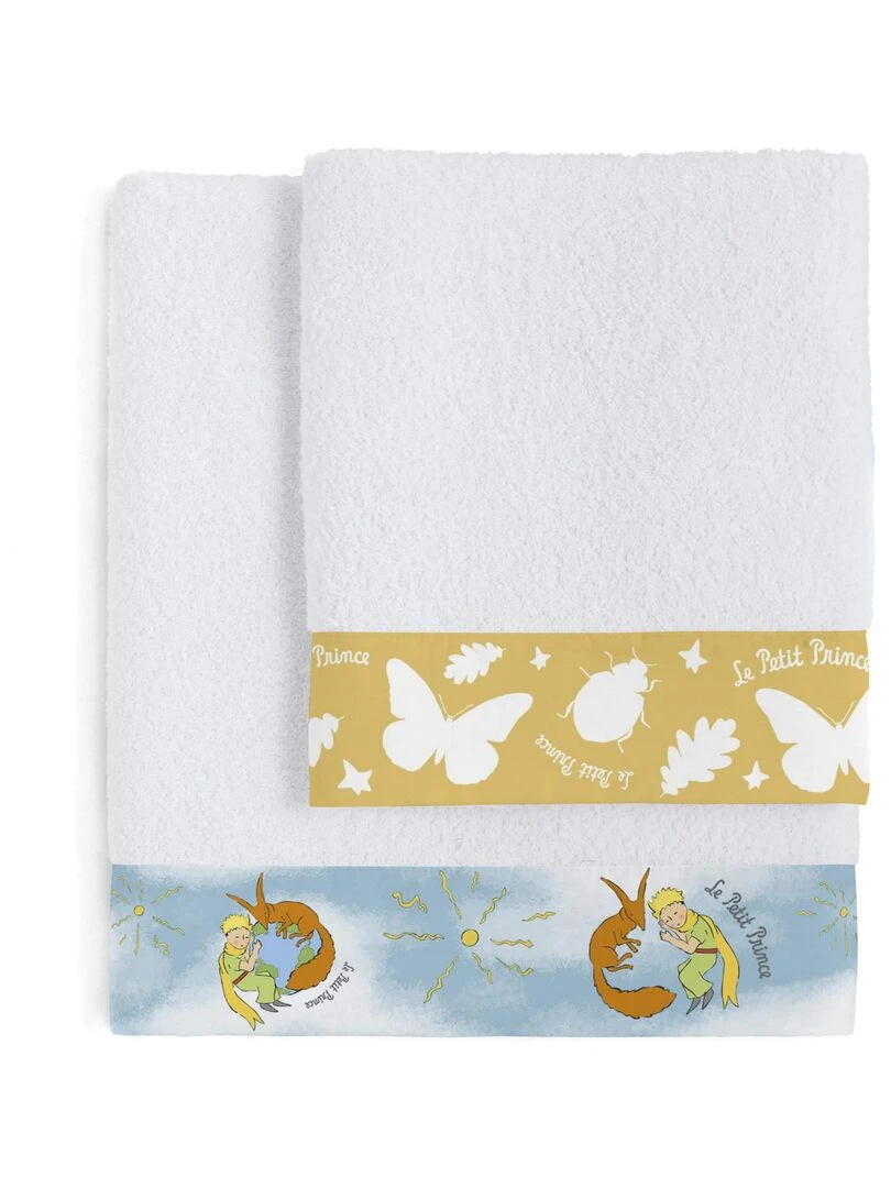 Lot de serviettes Le printemps "Happyfriday" Blanc