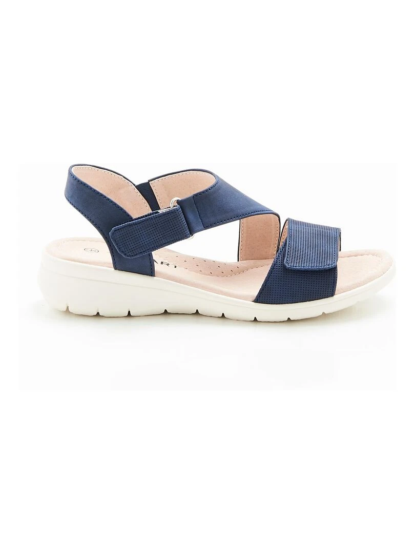 Sandales compensées ouverture totale   Damart   Bleu marine