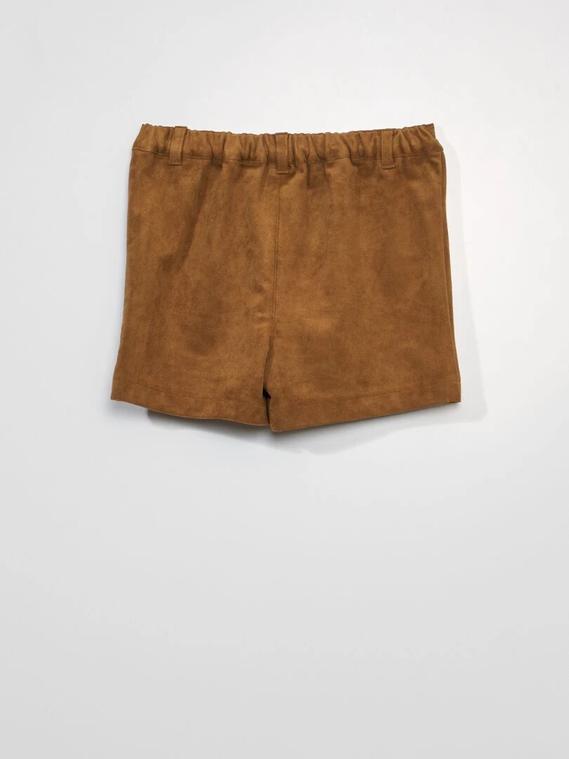 Short en daim Beige