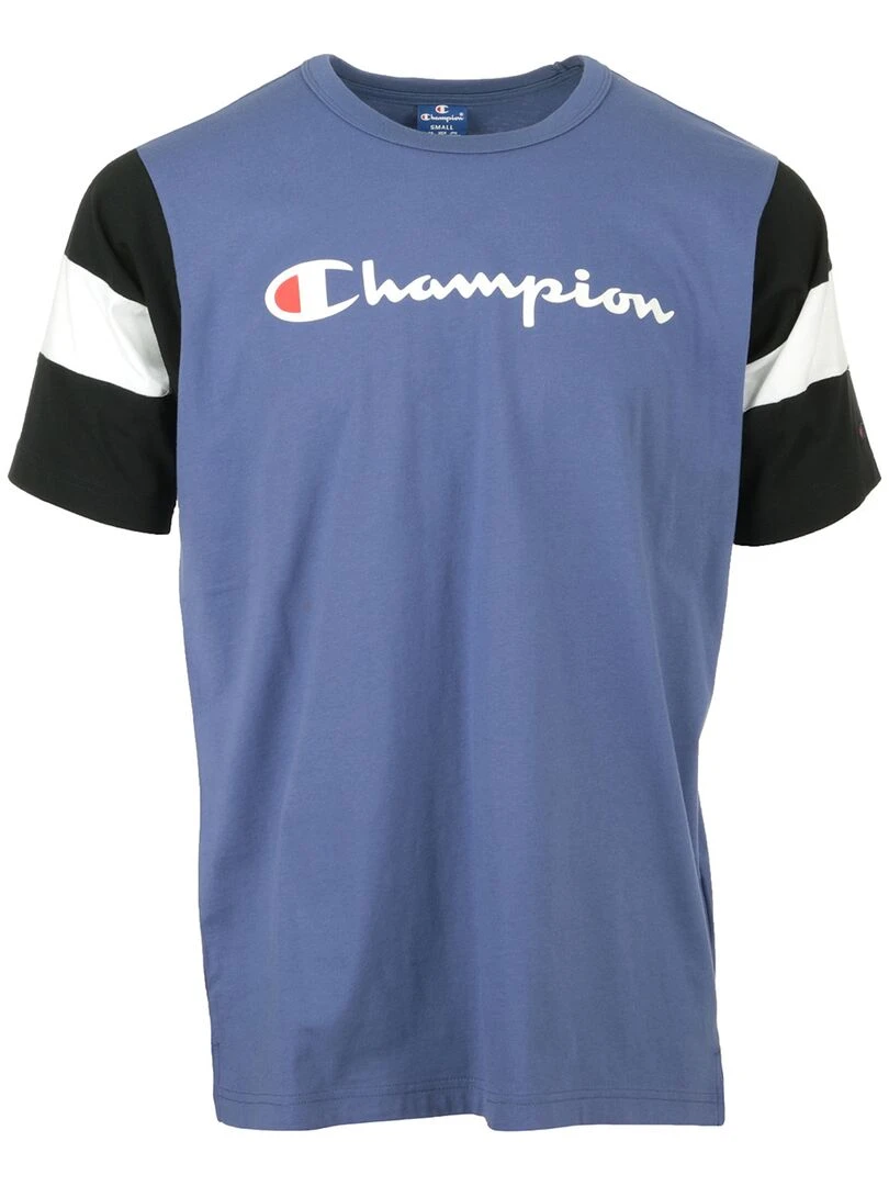 Champion Crewneck T Shirt Bleu