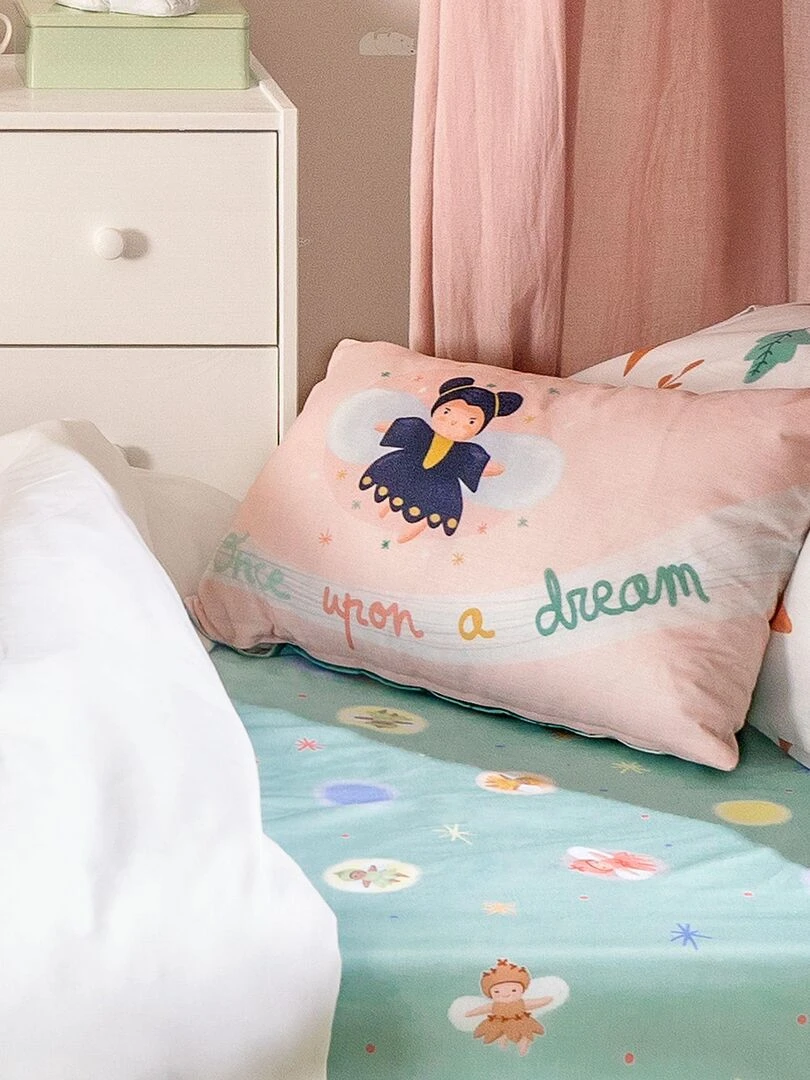 Housse de coussin Dreaming "Happyfriday" Blanc
