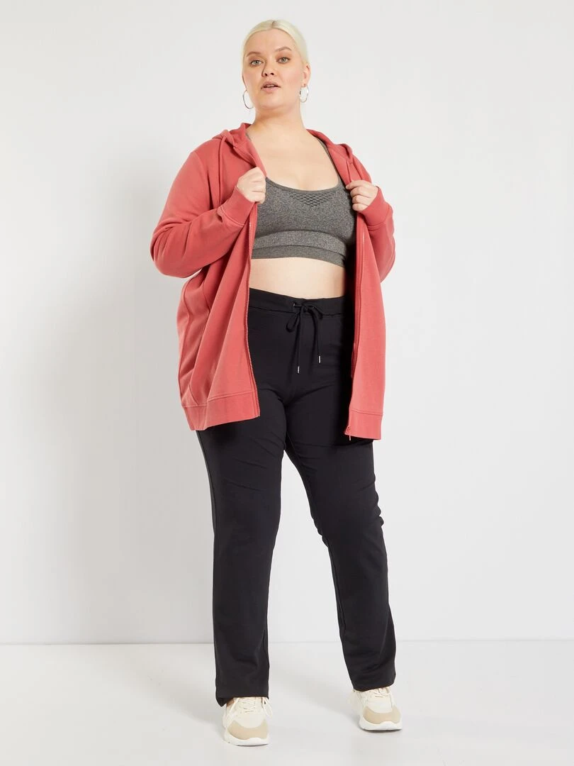 Pantalon de sport en maille fine jersey noir