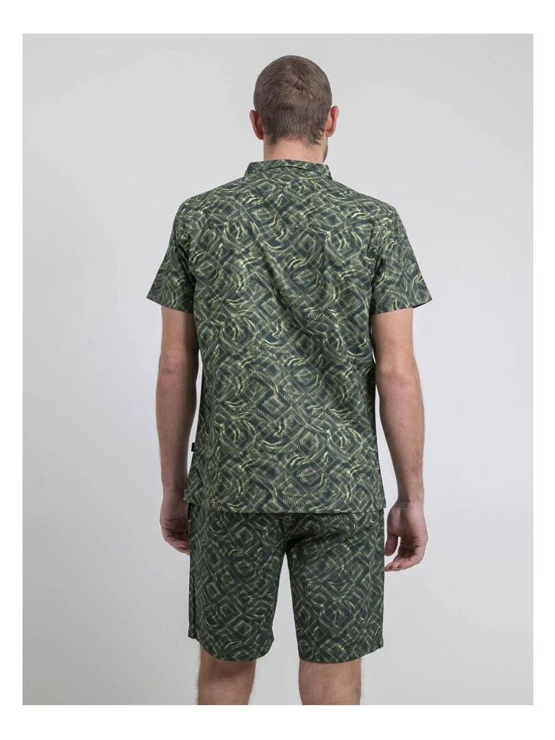 Chemise manches courtes motifs DILTONIK Kaki
