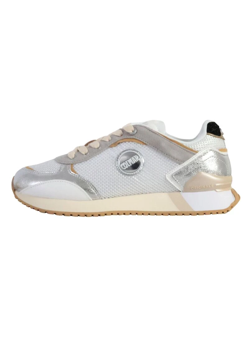 Basket Basse à Lacets Colmar Travis Plus Comet Argent