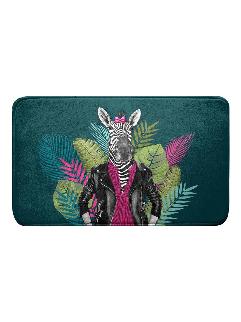 Tapis de bain Zebre attitude Vert