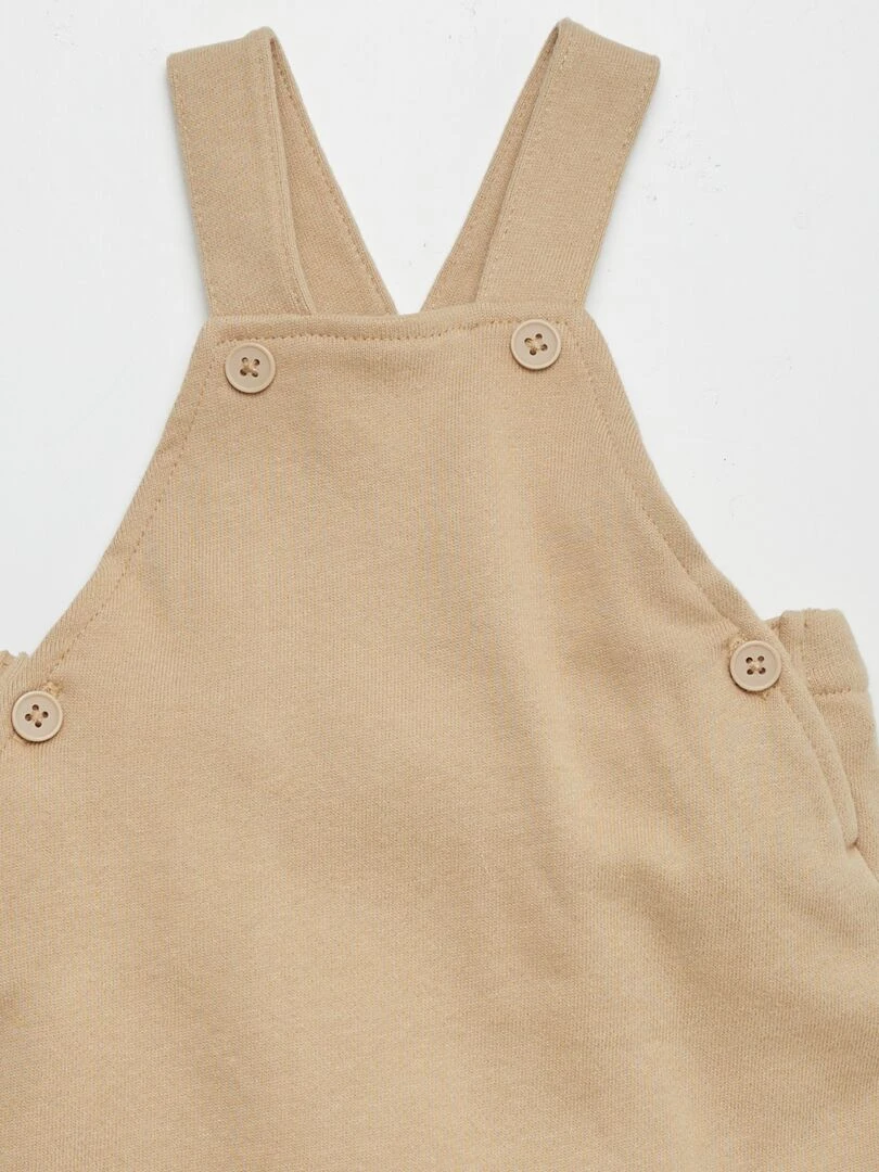 Salopette en french terry   Beige