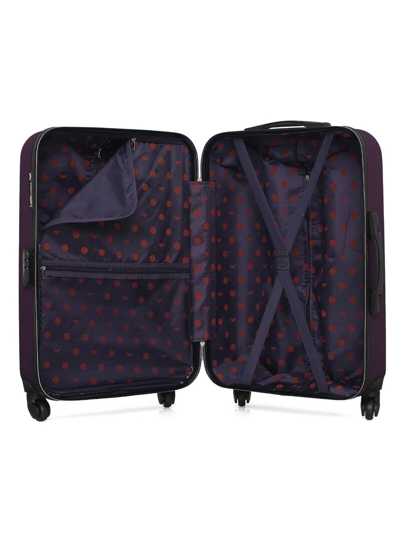 LPB LUGGAGE   VALISE WEEKEND ABS ELEONOR 4 ROUES 65 CM   Violet prune