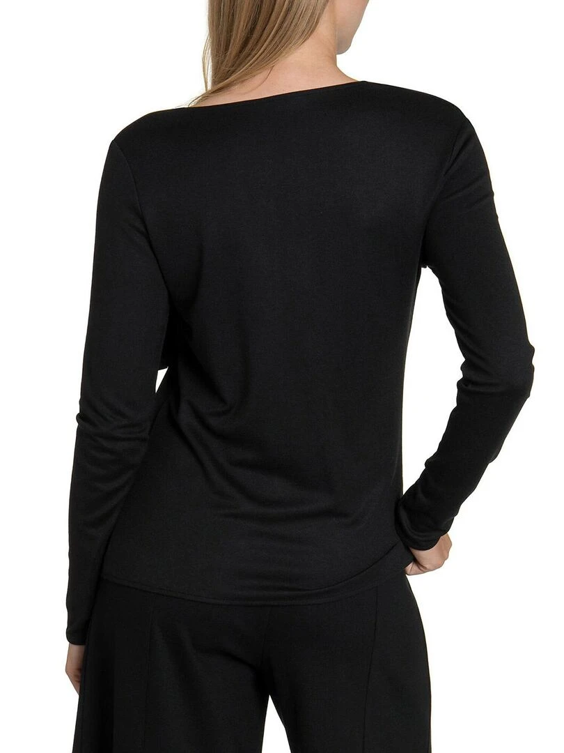 Top manches longues Giselle noir   Noir