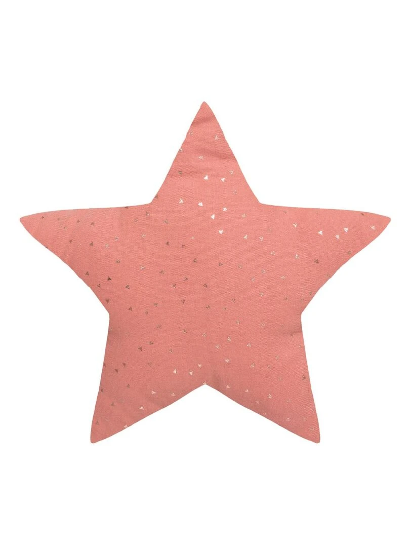 Coussin étoile à motifs métallisés Rouge cerise