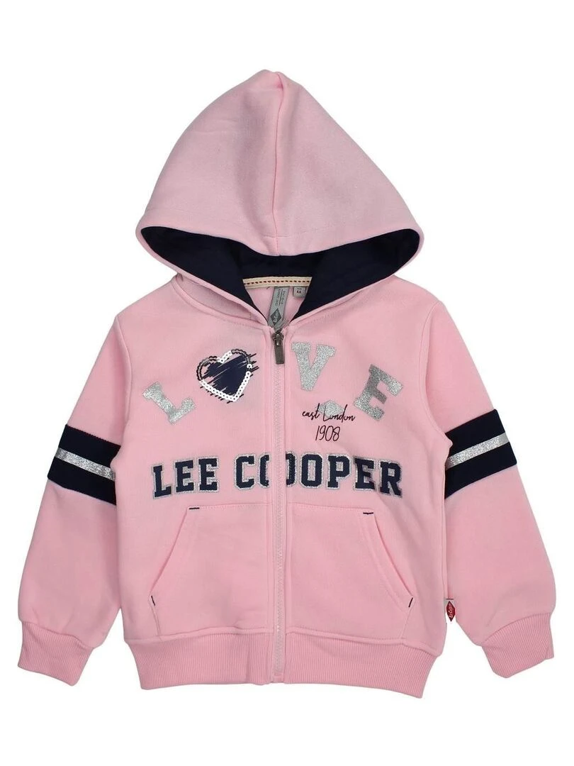 Lee Cooper Veste fille imprimé logo Rose