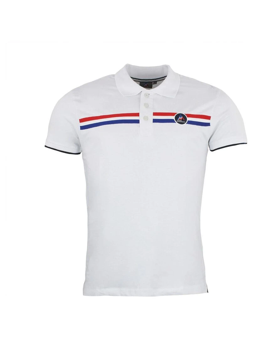 Polo manches courtes homme CEROCE PEAK MOUNTAIN Blanc