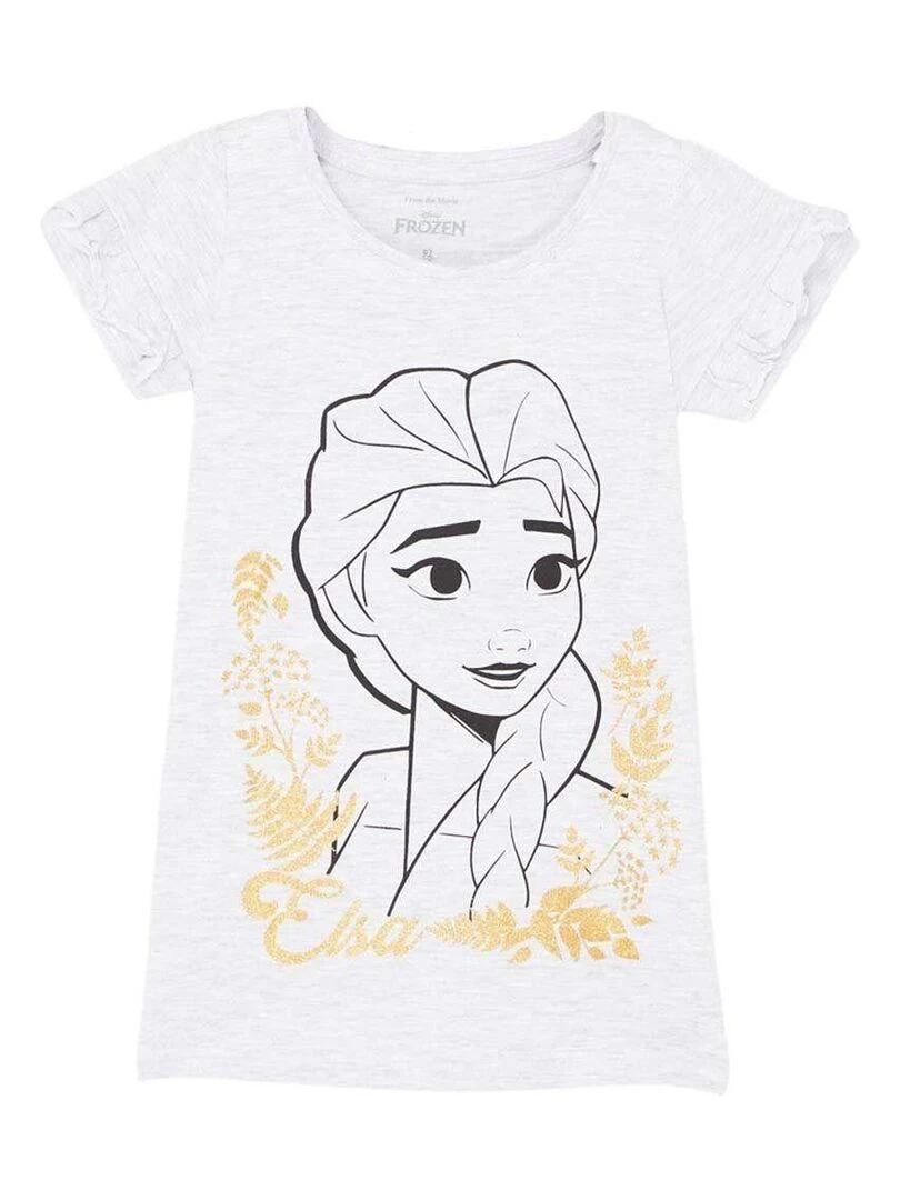 Disney Chemise De Nuit fille imprimé La Reine Des Neiges en coton Gris
