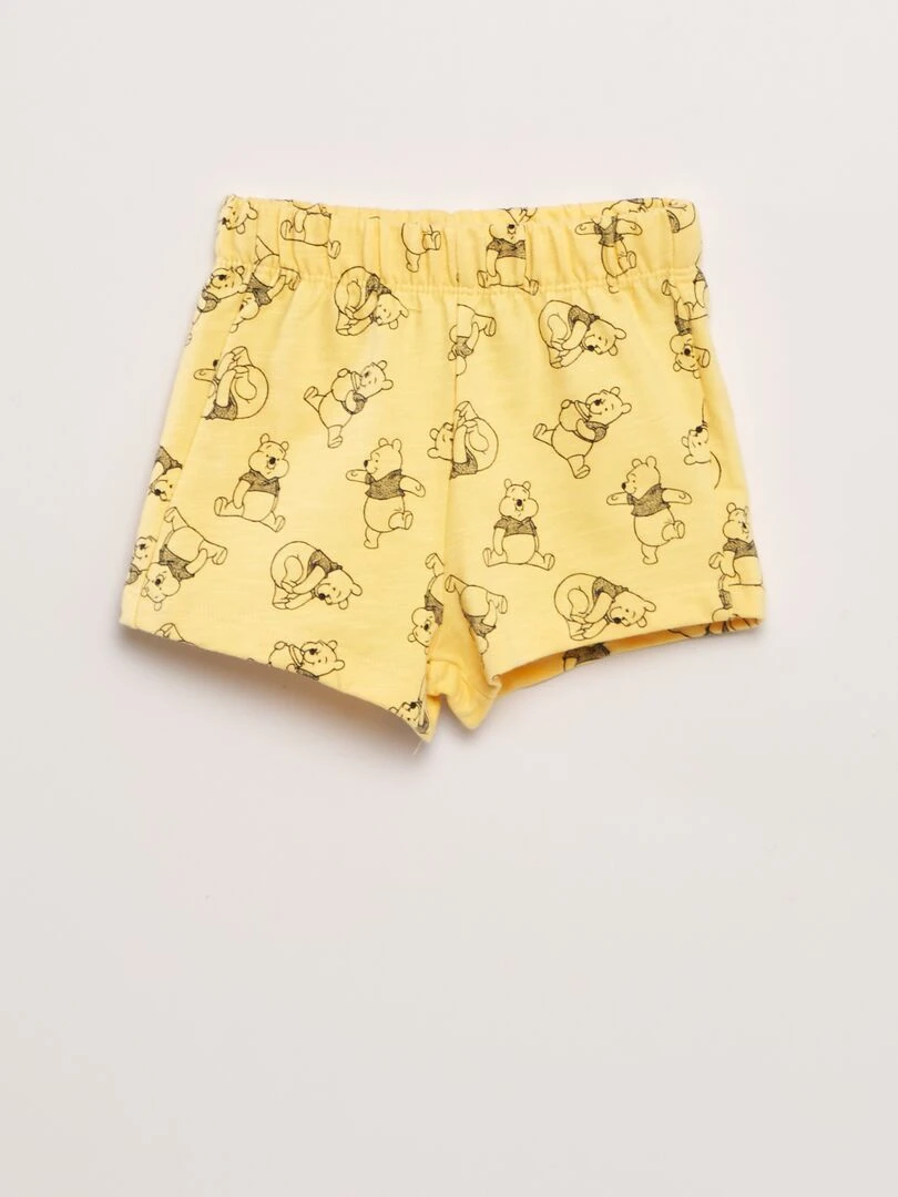 Ensemble t shirt + short 'Disney'   2 pièces   Blanc/jaune