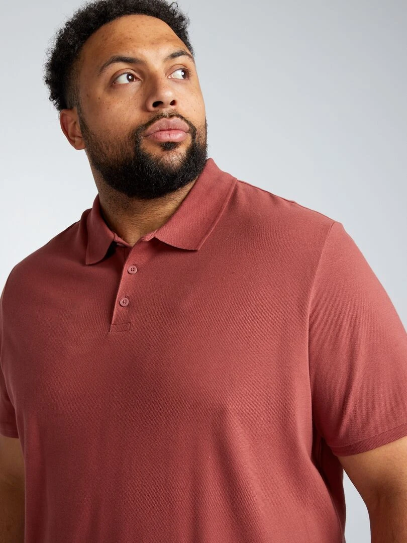 Polo en maille piqué   Rouge