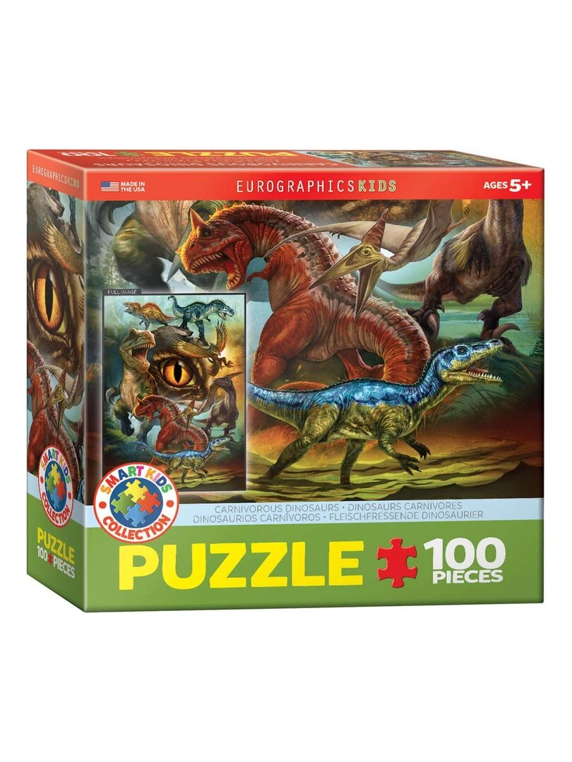Puzzle 100 pièces : Dinosaures carnivores N/A