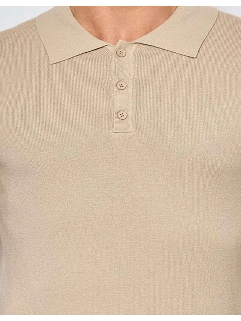 Pull col polo Kebello   Beige
