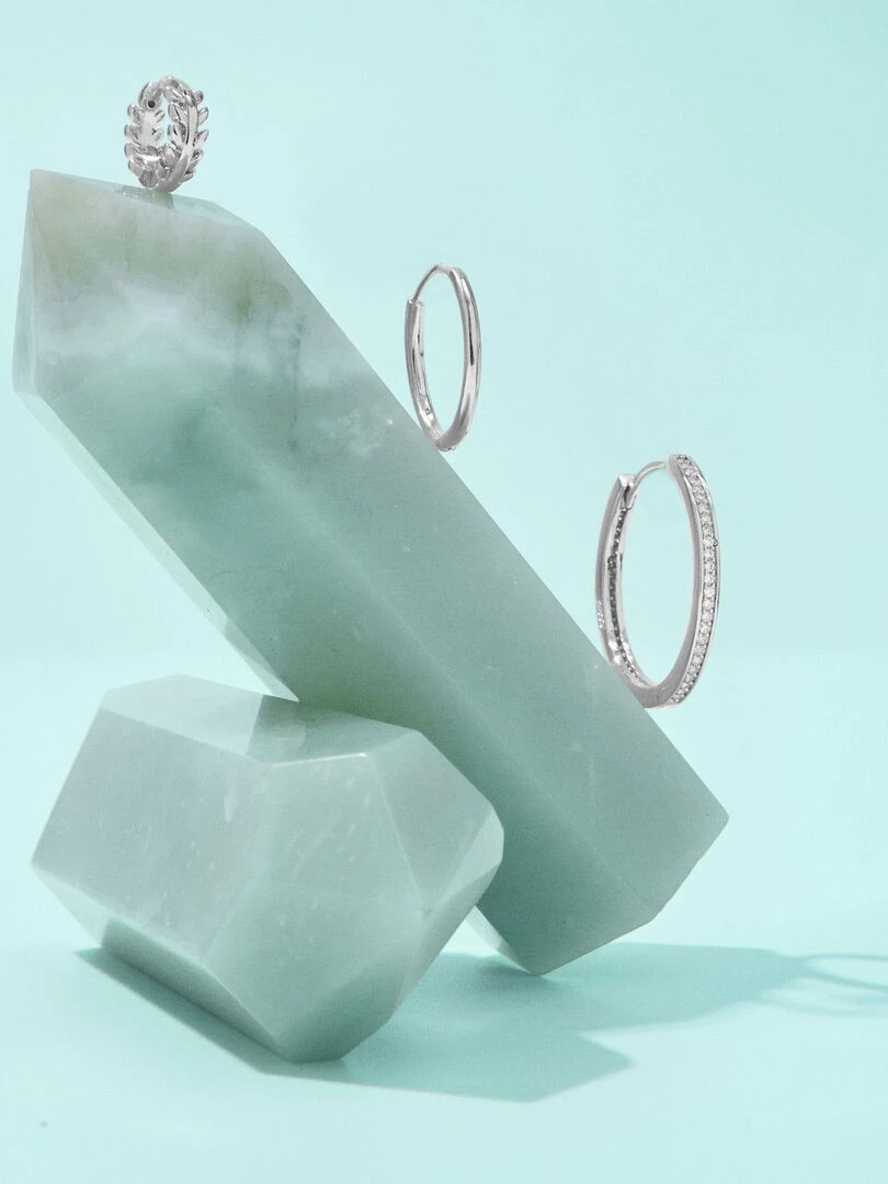 Boucles d'oreilles Isbak en rhodium plaqué rhodium   Multicolore