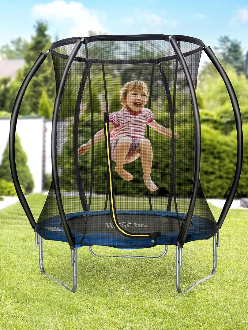 Trampoline enfant Ø 2 25 m 6 poteaux accessoires inclus bleu   Bleu
