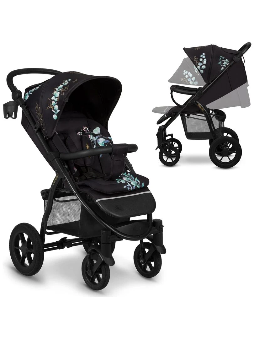 LIONELO Annet Tour Poussette canne universelle Jusqu'à 22 kg Golden Moments Noir Bleu