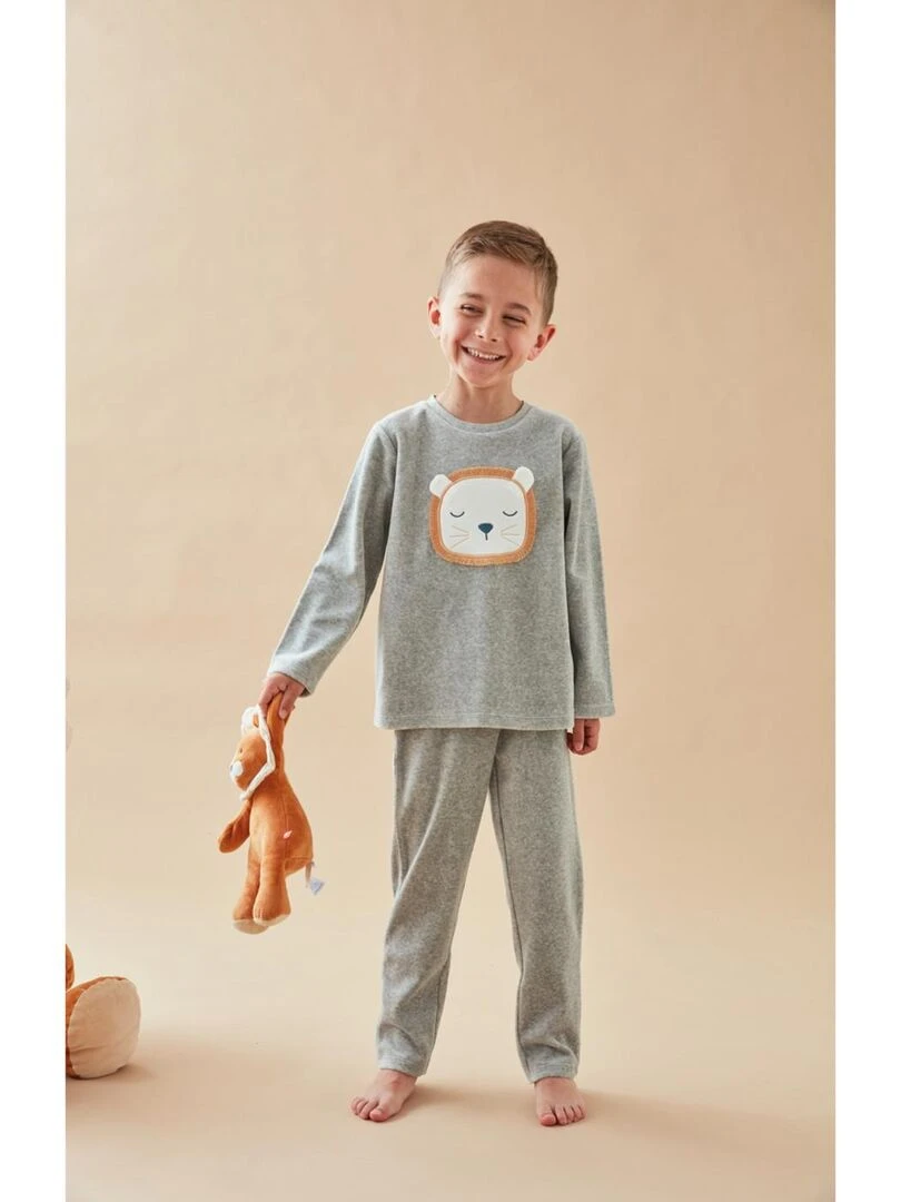 Pyjama 2 pièces Babou en velours  chiné   Noukie's   Gris