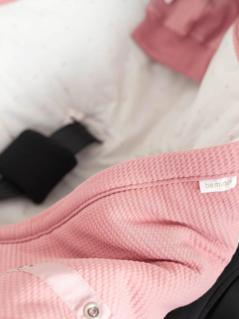 Bemini Nid d'ange BISIDE ouatiné Pady waffle et jersey bio   Rose