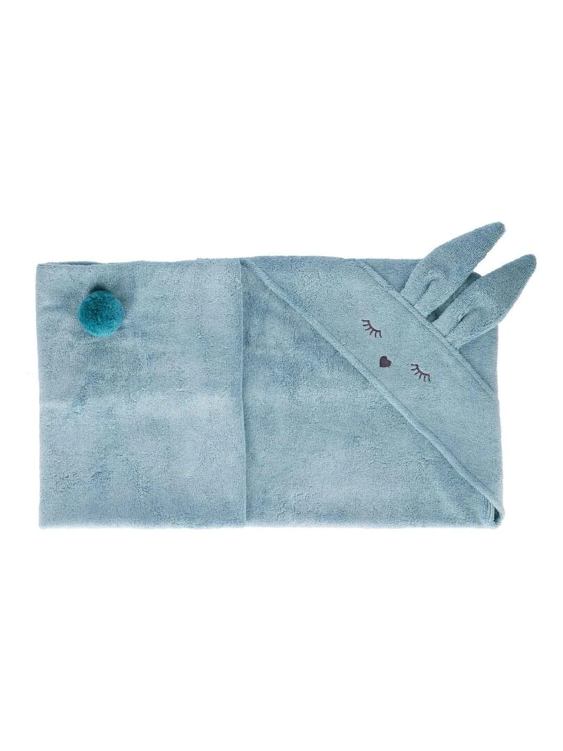 Cape de bain 100% bambou  Lapinou   Bleu