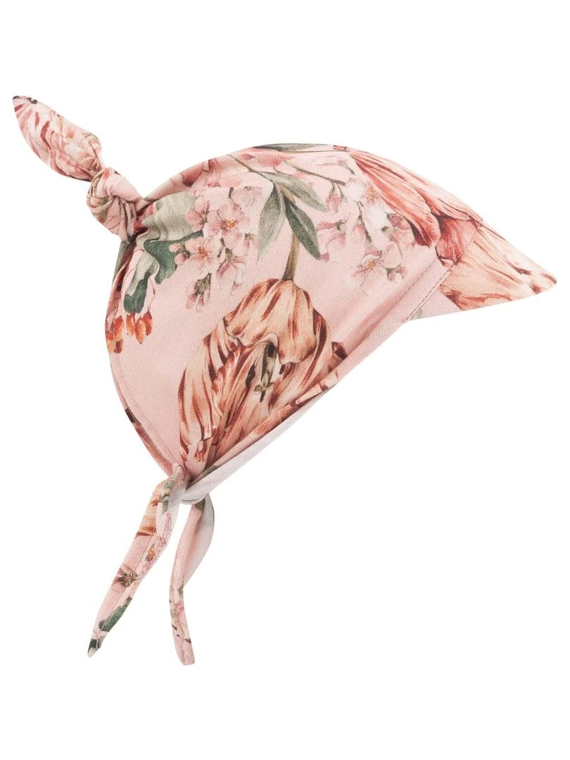 Casquette bandana bébé en bambou Spring Rose