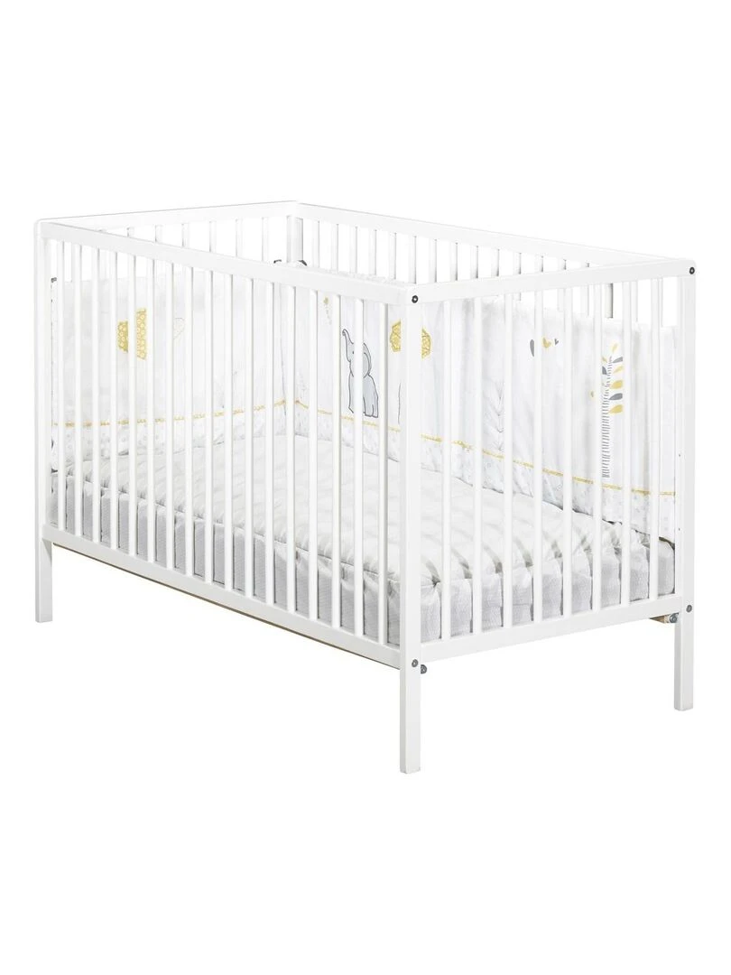 Lit bébé FIRST BABYPRICE Blanc