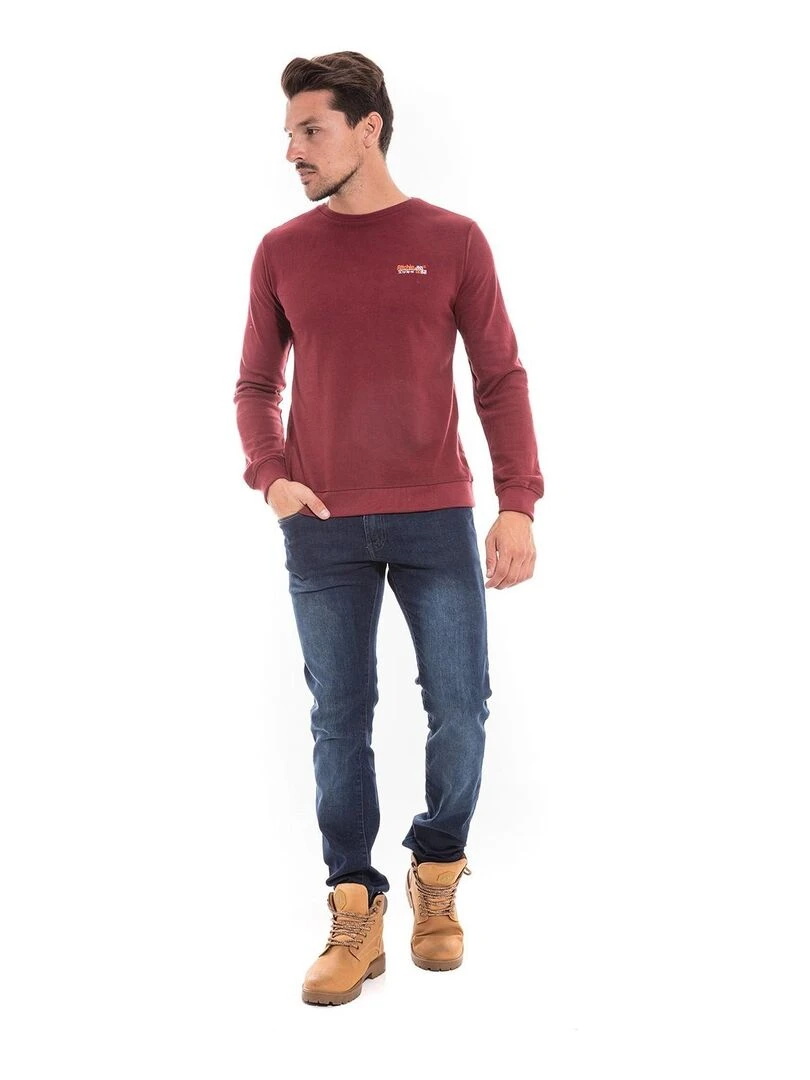 Sweat col rond WANGER   Bordeaux