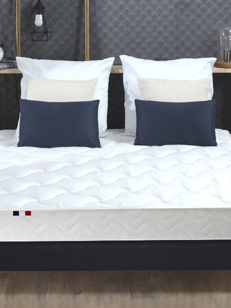 Ensemble Matelas Mousse ferme réversible ALTO + Sommier Made in France   Sommier Noir   Noir Blanc