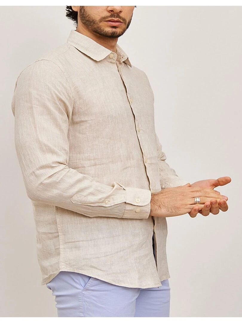 Chemise Lin Kebello Beige