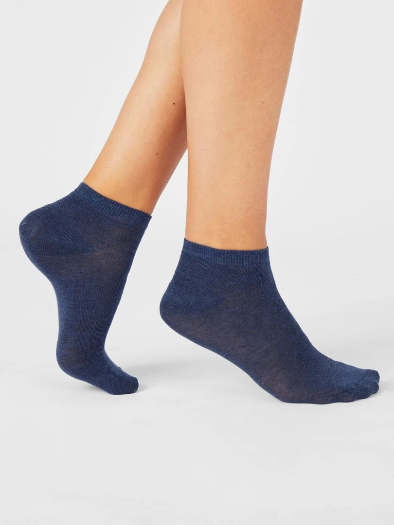 Lot de 2 paires de socquettes Climatyl   Damart   Bleu gris