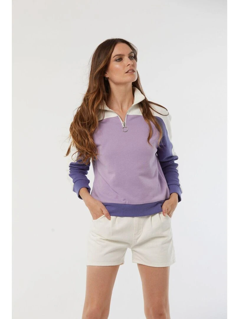 Lee Cooper Sweatshirt manches longues coton regular ELSA Violet clair
