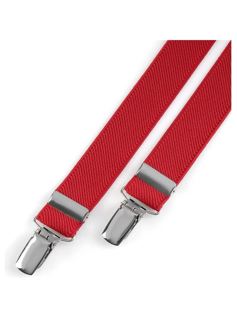 Bretelles slim Mattis Fabriqué en UE Rose rouge