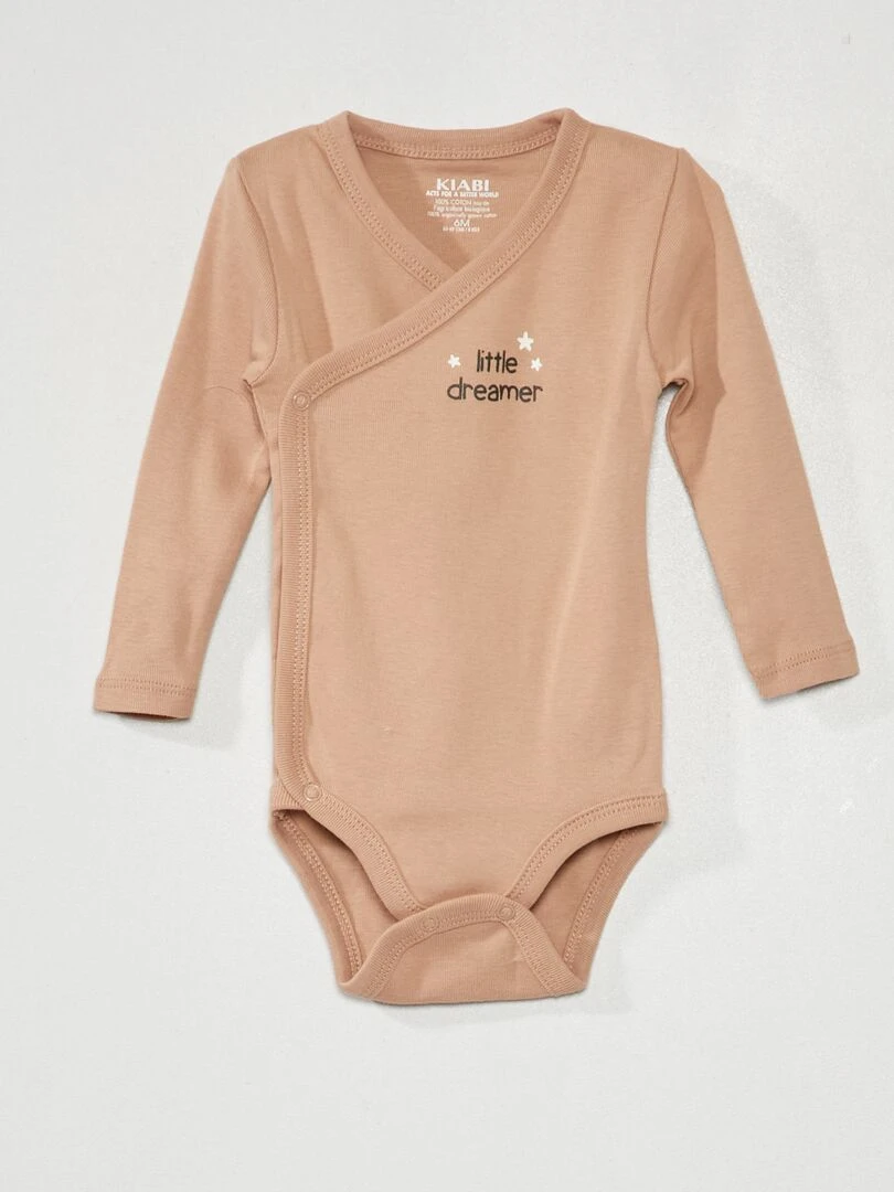 Lot de 3 bodies en maille côtelée   3 pièces   Gris