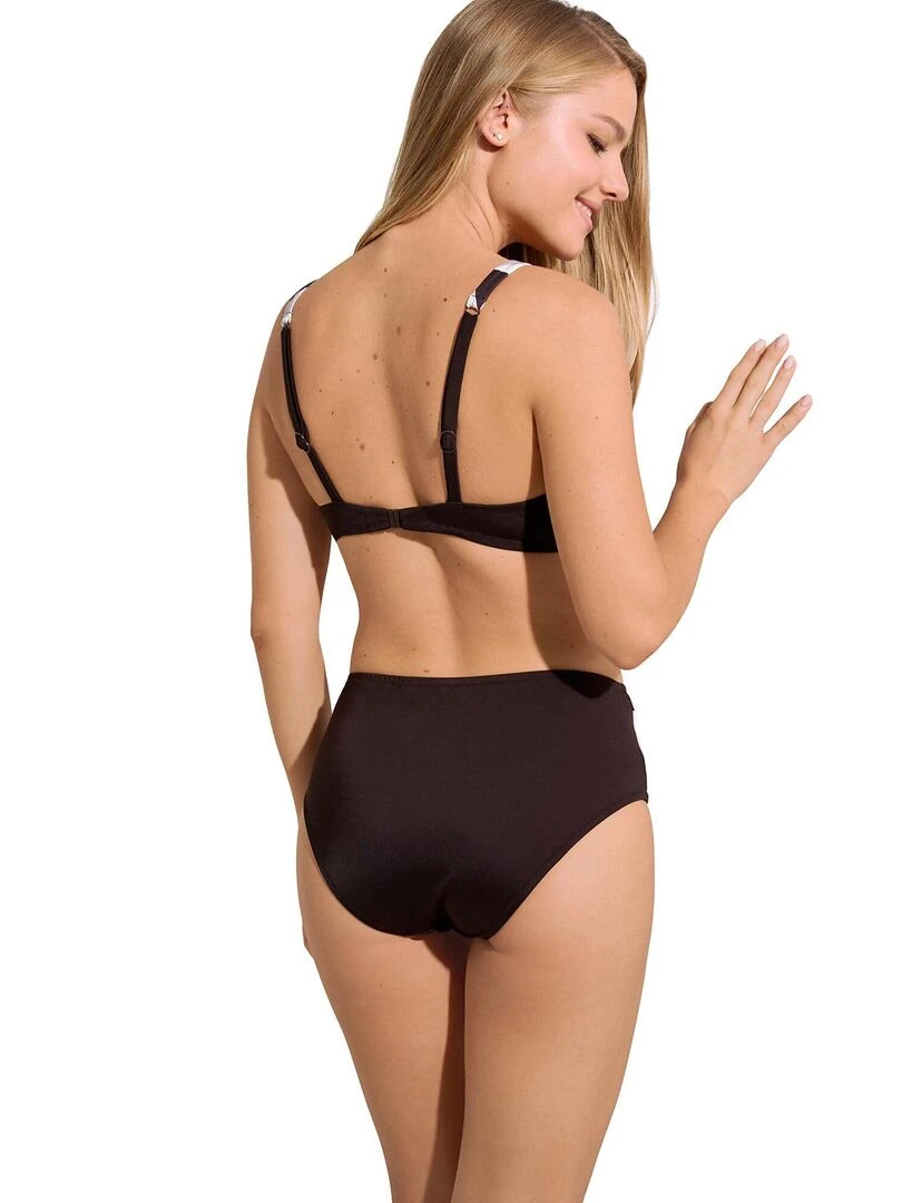 Bas maillot slip de bain shapewear taille haute Toulouse   Marron