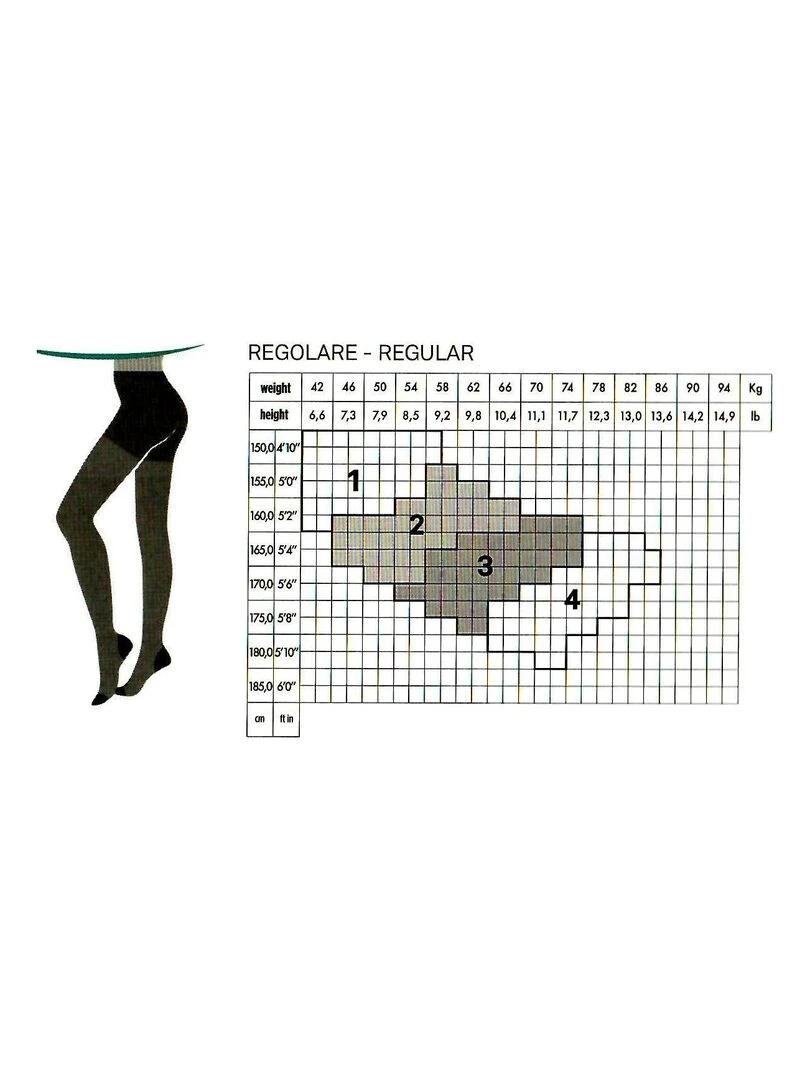 Silhouette 70 Derm  Compression Moyenne   Noir